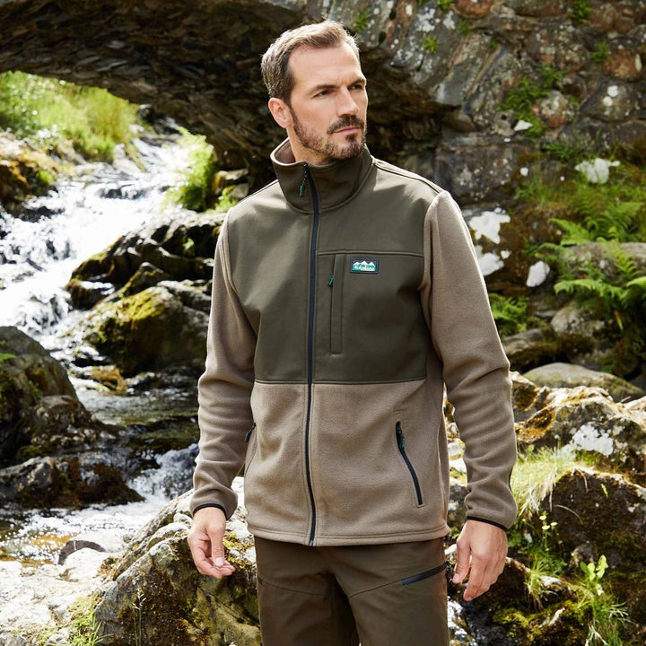 Mens Hybrid Jacket Fleece Bark /Light Bark MFLHYFL