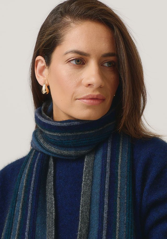 Unisex Ziggy Scarf Slate/Dusty Blue Multi 0645