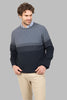 Mens Gradient Crew Neck Sweater Sky NE432