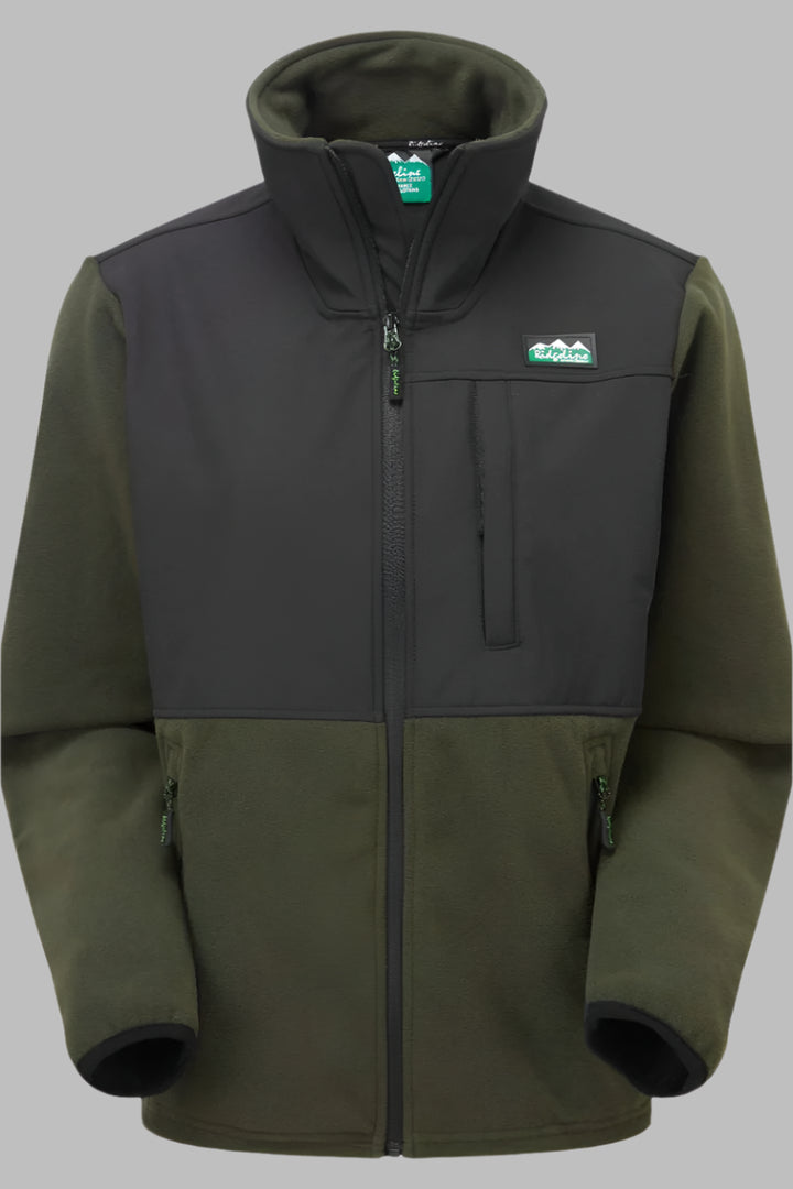 Mens Hybrid Jacket Fleece Black Olive MFLHYFL