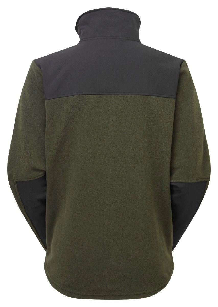 Mens Hybrid Jacket Fleece Black Olive MFLHYFL