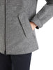 Womens Felted Merino Hooded Jacket Gritstone Heather 0A56JC