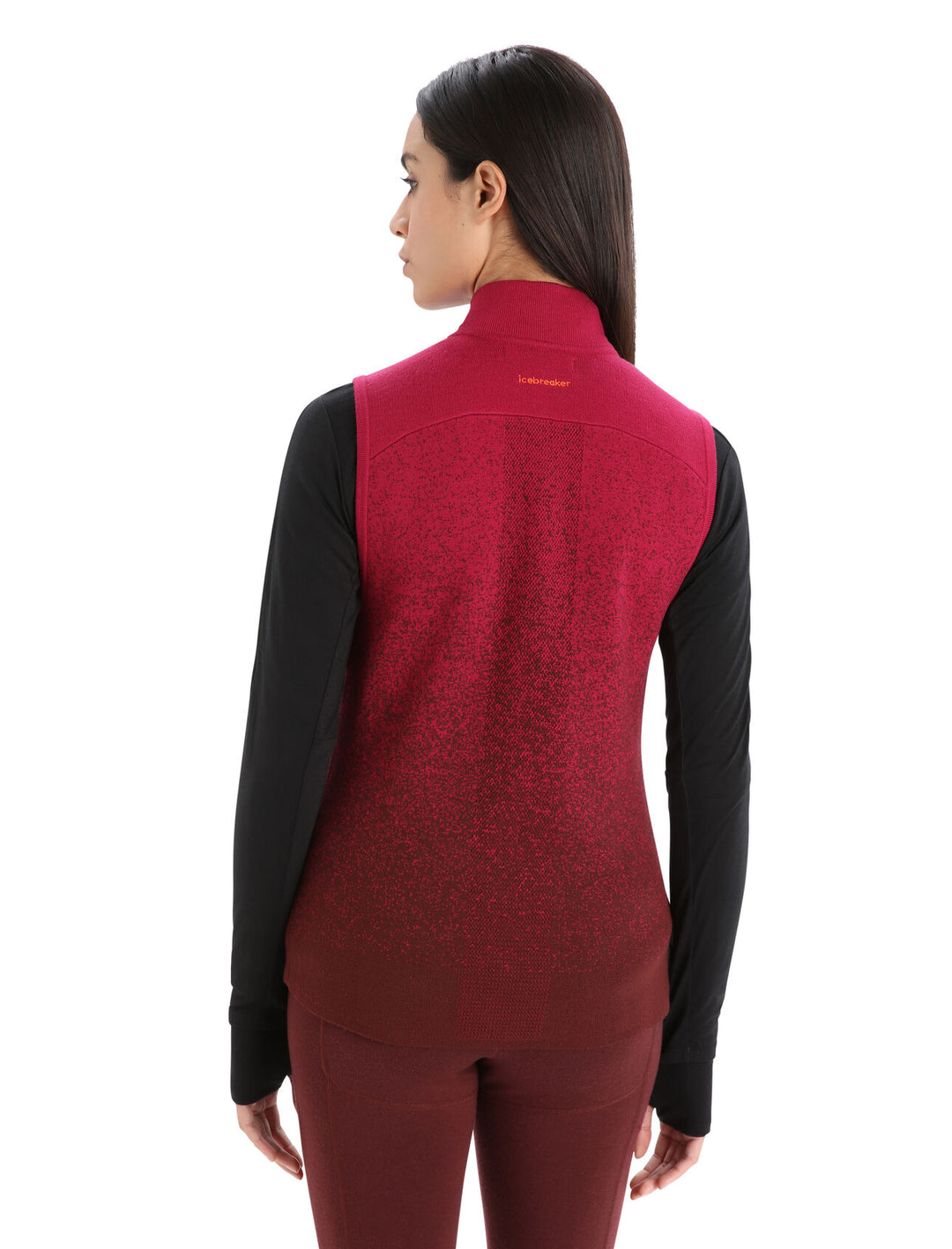 Womens Zoneknit Insulated Vest Into The Deep - Cherry/Espresso