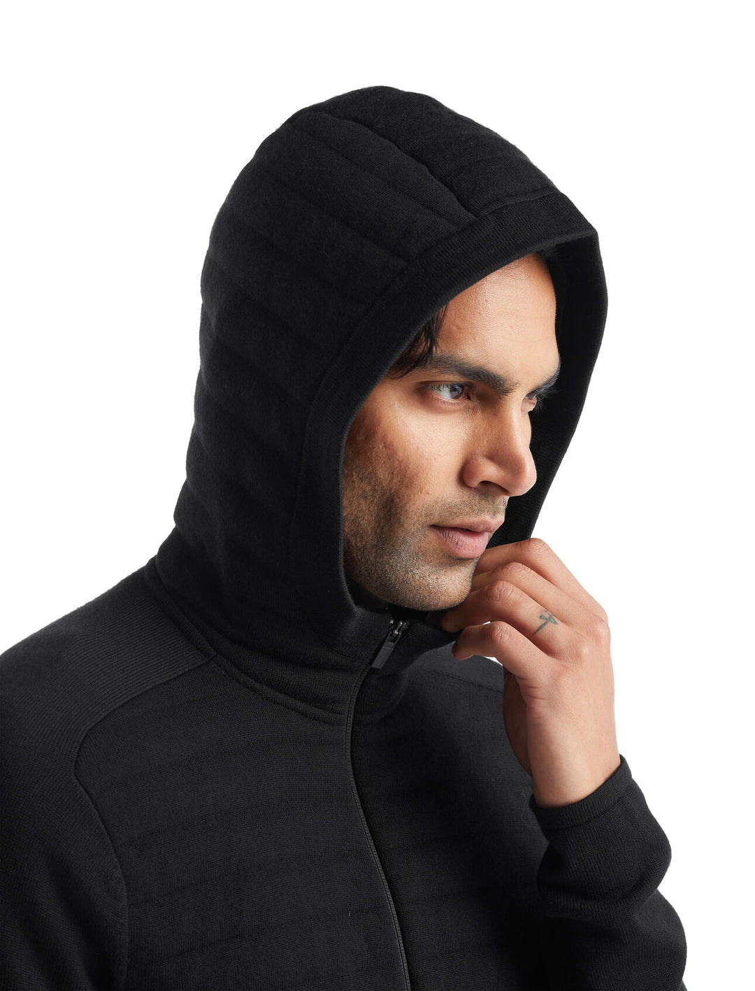 Men's ZoneKnit Merino Insulated LS Zip Hoodie - Black