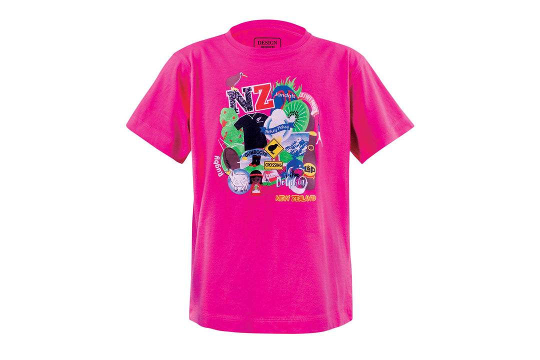 Icons and signs Kids Tee - Hot Pink
