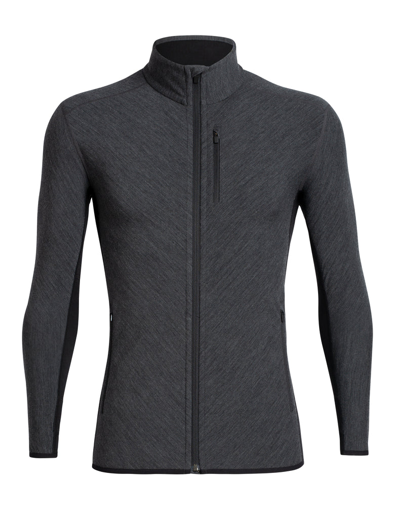 Mens Descender LS Zip  Jet Heather / Black 104853