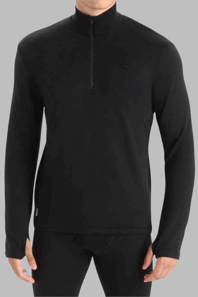 Mens Original LS Half Zip - Black
