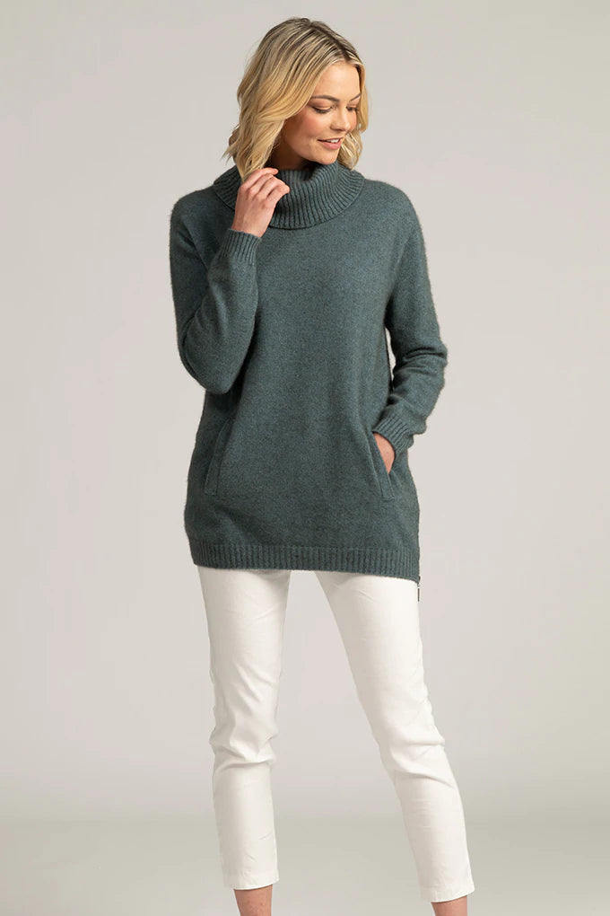 Womens Zip Tunic Sweater