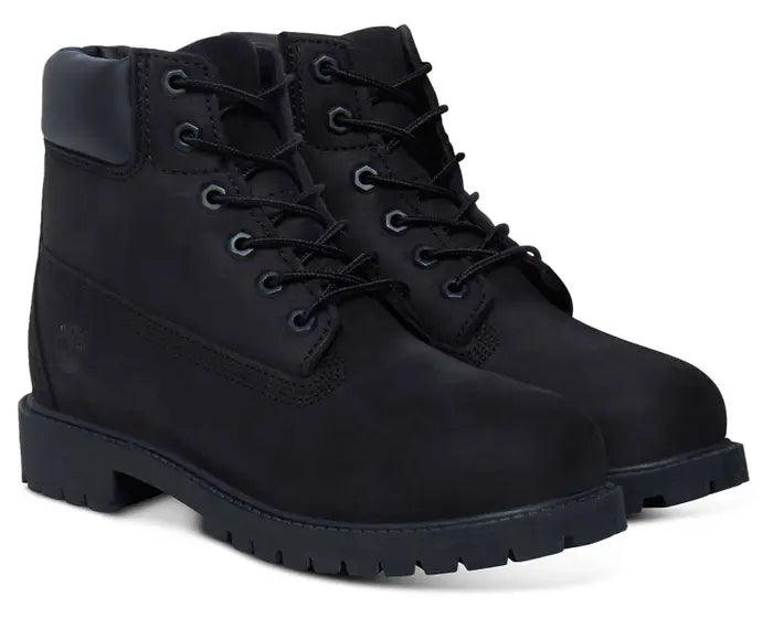 Black timberland top boots junior