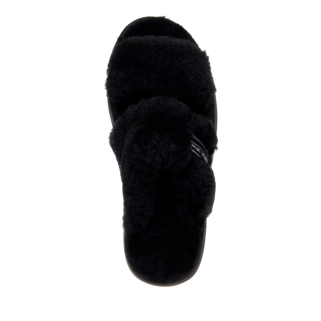 Womens Wobbegong Slippers - Black