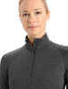 Womens 260 Zoneknit LS Half Zip Jet heather/black BA56HI