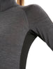 Womens 260 Zoneknit LS Half Zip Jet heather/black BA56HI