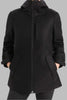 Women's Felted Merino Hooded Jacket - Black