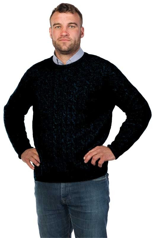 Mens Crew Cable Sweater