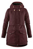Womens Singi Wool Padded Parka - Dark Garnet CF89859